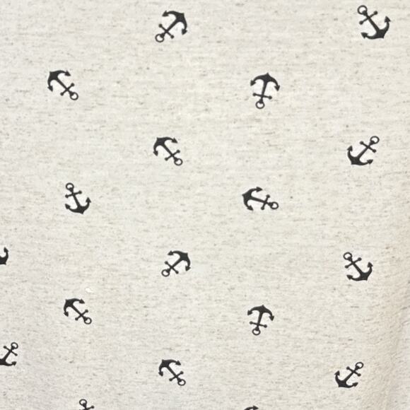 89th + Madison Nautical Lace-Up Anchor Print‎ Tee Short Sleeve Top Size M NWT - Picture 6 of 8